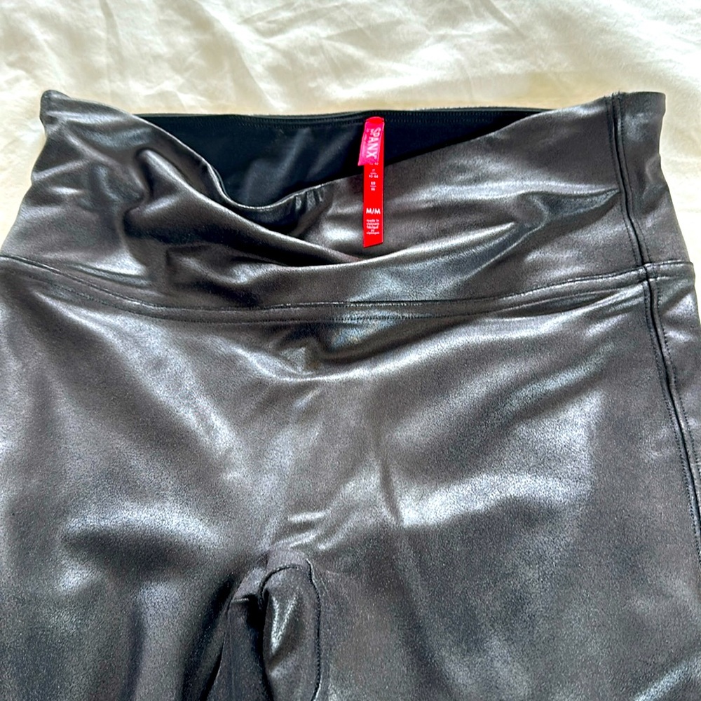 Black Spanx Leather-like Leggings